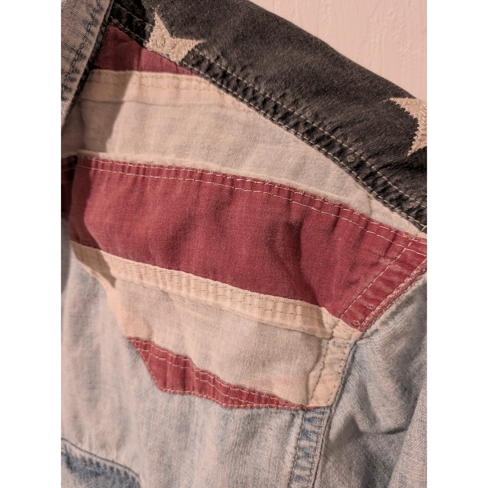 Denim & Supply Ralph Lauren American Flag Western Denim Snap Shirt Small - Picture 6 of 10